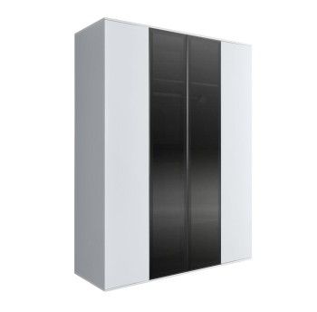 Шкаф 4-х дв. Bogemia Air (Белый/Черный) БМШ2/4(2)