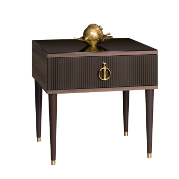 Тумба прикроватная Римини СОЛО (Орех империя/Золото) РМТП-1(s)