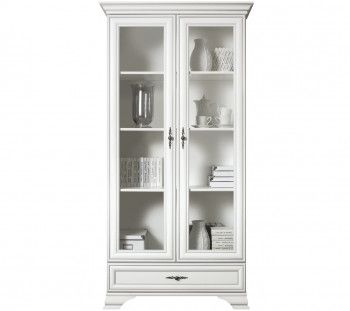 Шкаф с витриной Кентаки REG2W1S белый - Выставка Балашиха
