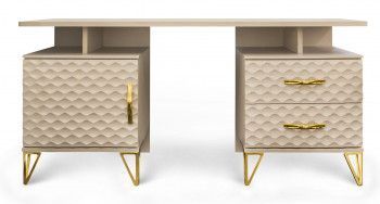 Туалетный столик Лара бежевый глянец