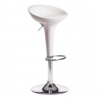 Стул барный NAIL (mod. KY801) белый/хром