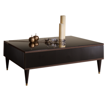 Журнальный столик с ящиком Римини СОЛО (Орех империя/Золото) РМСТ-2(s)