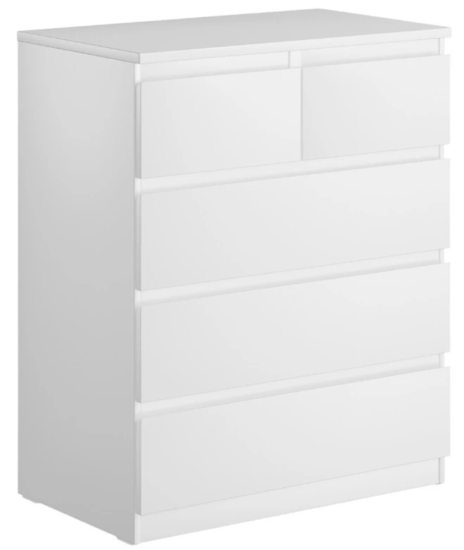 Комод Мальта, 3+2 ящика, с доводчиками, 80х48х98 см, белый