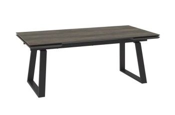 Стол с керамическим покрытием Chelsy-200 (200+45+45)х98 / Оak vintage premium cer/Черный