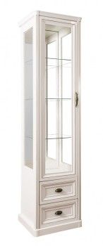 Витрина Натали 1-ств белый глянец