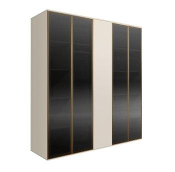 Шкаф 5-ти дв. Bogemia Air (Слоновая кость/Золото) БМШ2/5(4)