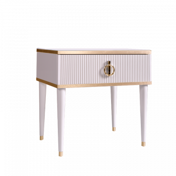 м. Римская - Тумба прикроватная (левая/правая) Римини СОЛО (белый золото) РМТП-1 (s)