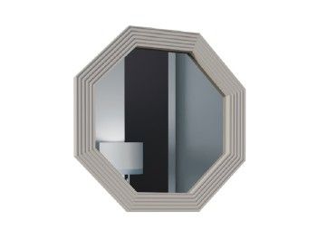 Зеркало Стелла светло серый камень