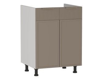 Стол под мойку СМ-60 2-х дверный, Берта (600*525*820) Мокко, 25115