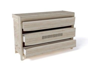 Комод, Мале (1244*434*834) Дуб галифакс белый, 11203