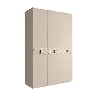 Шкаф 3-х дверный Bogemia Farfalle (Ваниль/Черный) БМШ2/3(Fa)