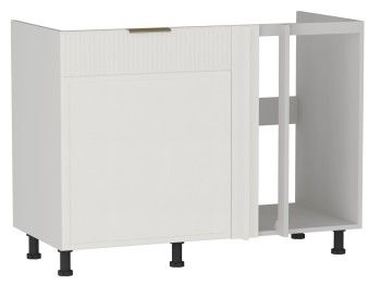 Стол под мойку угловой СМУ-120, Берта (1100*554*820) Экокожа Белый, 25320