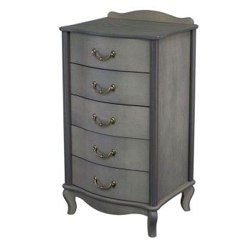 Комод Джульетта узкий 5 ящ.(серый ясень)