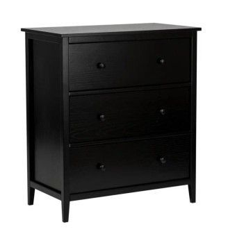 Комод Хитроу (3 ящ) (черный)