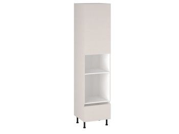 Шкаф-пенал 1080 П-1 бока МДФ, Виста (600*586*2576) Экокожа Белый, 26298