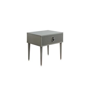 Тумба прикроватная Римини СОЛО (Серый/Серебро) РМТП-1(s)