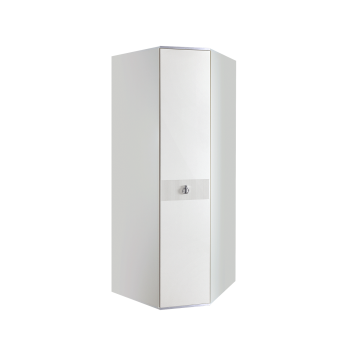 Шкаф угловой Римини СОЛО (Белый/Серебро) РМШУ2/1(s)