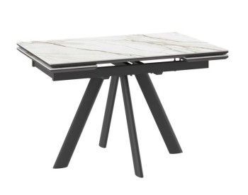 Стол с керамическим покрытием Джейтон-120 (CALAKATTA GOLD ST CER/Черный) 120(30+30)х80