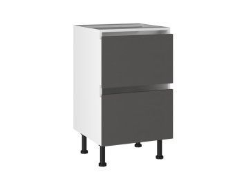 Стол с ящиками СЯ-(2)-50, Виста (500*523*870) Экокожа Серый, 26612