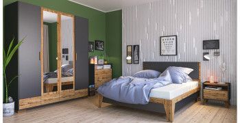 Спальня Сканди Графит 1