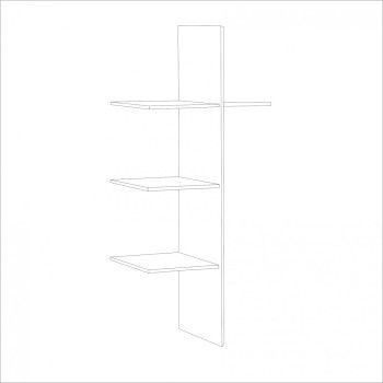 Полки со штангой Натали для 2-ств шкафа