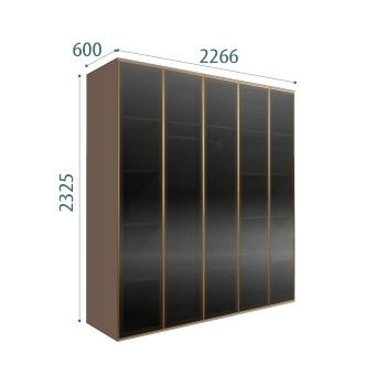 Шкаф 5-ти дв. Bogemia Air (Мокка/Золото) БМШ2/5(5)