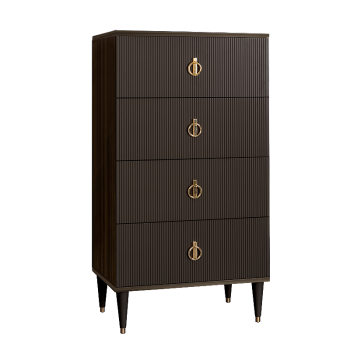 Комод 4 ящика Римини СОЛО (Орех империя/Золото) РМКМ-6(s)