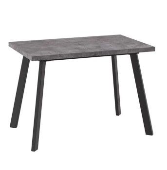 Стол раздвижной Бьерн-110 (Дымчатая керамика/Чёрный) 110(142)х70