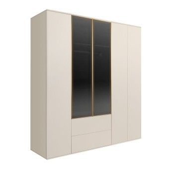 Шкаф 5-ти дв. с ящиками Bogemia Air (Слоновая кость/Золото) БМШ2/52(2)