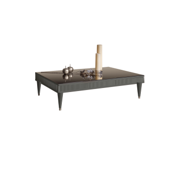 Журнальный столик узкий Римини СОЛО (Серый/Серебро) РМСТ-3(s)