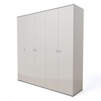 Шкаф 5-ти дверный Римини (Слоновая кость/Серебро) РМШ2/5