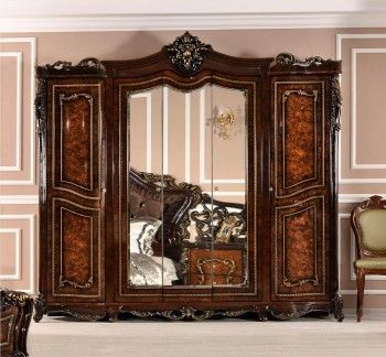 Шкаф Джоконда 5-дверный корень дуба глянец