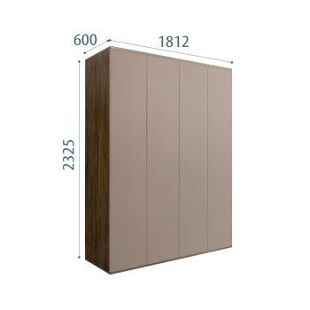 Шкаф 4-х дверный Bogemia Woodline Air (Мокка) БМШ2/4(0)