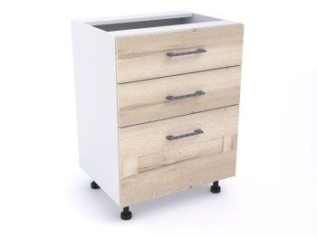 Стол с ящиками СЯ-60, Дублин (600*470*820) Дуб галифакс белый, 21617