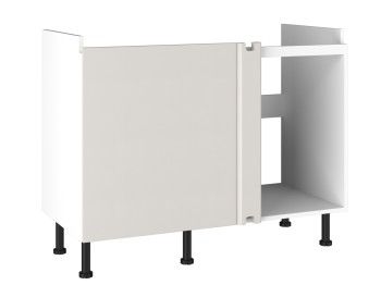 Стол под мойку угловой СМУ-120, Виста (1100*534*870) Экокожа Белый, 26305