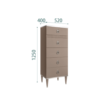 Шкаф 4-х дверный с ящиками Римини СОЛО (Серый/Серебро) РМШ2/41(s)