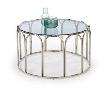 Стол журнальный Halmar OLIVIA (дымчатый/хром)