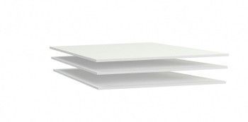 Дополнительные полки в 3-х, 4-х дверный шкаф, Денвер (925*495*16) Белый, 11717