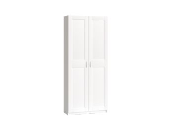 Шкаф МАКС двухдверный 100х38х233, ДСП, цвет белый