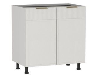 Стол 2-х дверный С-80, Берта (800*528*820) Экокожа Белый, 25309