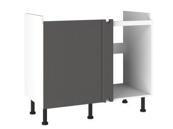 Стол под мойку угловой СМУ-110, Виста (1000*534*870) Экокожа Серый, 26704