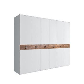 Шкаф 6-ти дв. Bogemia Wood Fa (Белый/Хром) БМШ2/6(Wo)