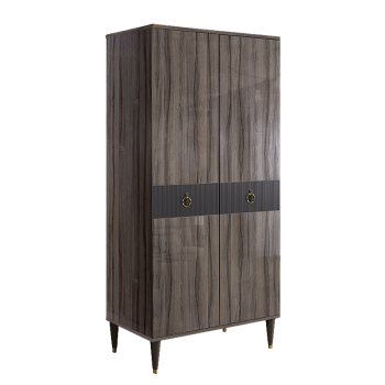 Шкаф-пенал Римини СОЛО (Орех империя/Золото) РМП-2(s)