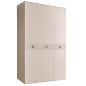 Шкаф 3-х дверный Римини СОЛО (Бежевый/Серебро) РМШ2/3(s)