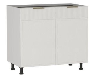 Стол 2-х дверный С-90, Берта (900*528*820) Экокожа Белый, 25310