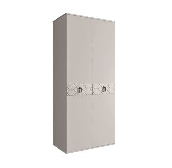 Шкаф 2-х дверный Bogemia Farfalle (Шелк/Хром) БМШ2/2(Fa)