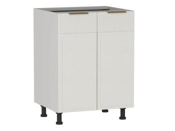 Стол 2-х дверный С-60, Берта (600*528*820) Экокожа Белый, 25308