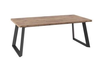 Стол Napoli Lux (R)-200 раздвижной (Дуб велингтон/черный) 200(290)х105