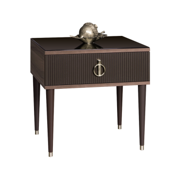 Тумба прикроватная Римини СОЛО (Орех империя/Серебро) РМТП-1(s)