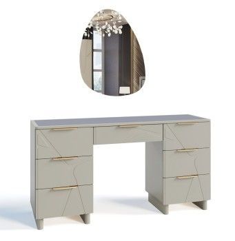 Зеркало Лейла светло серый камень